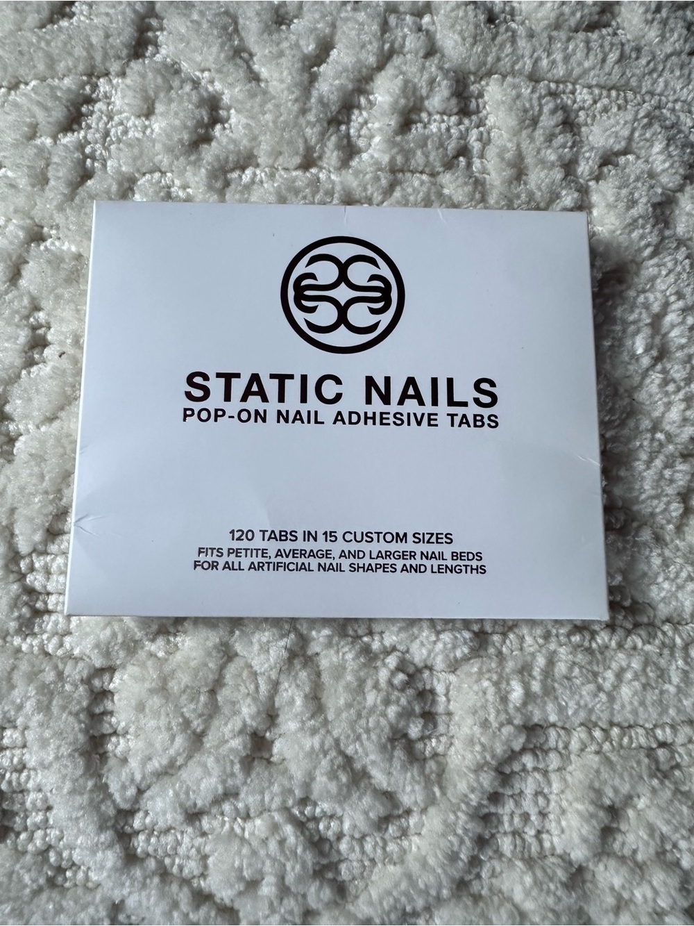 Static Nails Pop-On Nail Adhesive Tabs — White Pack